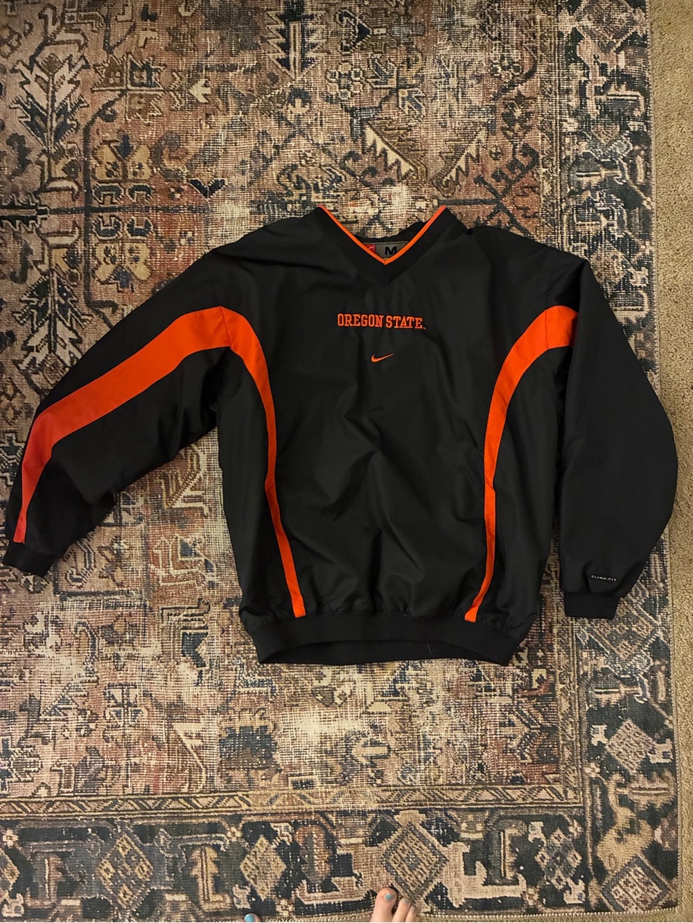 Nike Oregon State Black & Orange Pullover Jacket